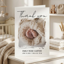 Personalized New Baby Photo Birth Announcement