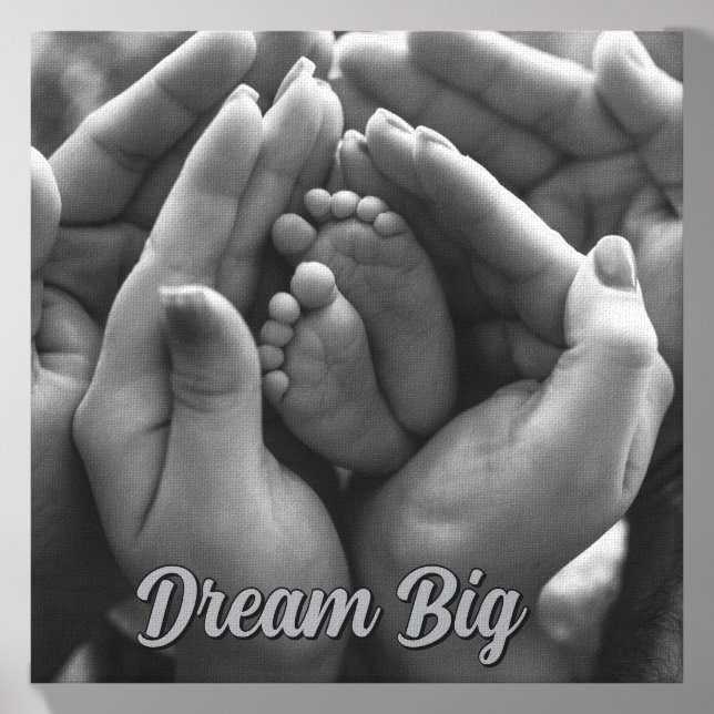 Personalized New Baby Photo  Canvas Photo Tile (Front Set)