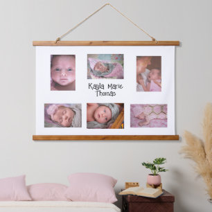Personalized New Baby Photos Wall Hanging Tapestry