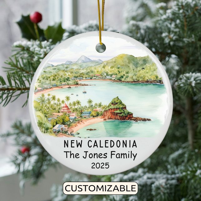 Personalized New Caledonia Ornament, Ceramic Ornament (Creator Uploaded)