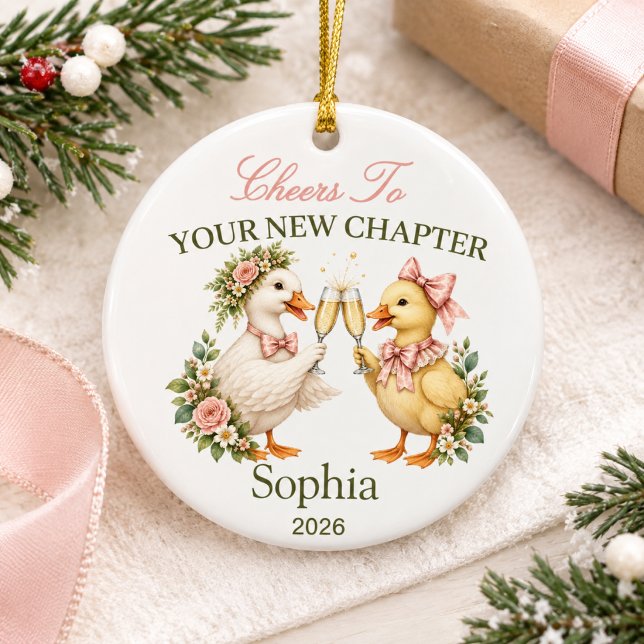 personalized new chapter divorce keepsake  ceramic ornament (Creator Uploaded)