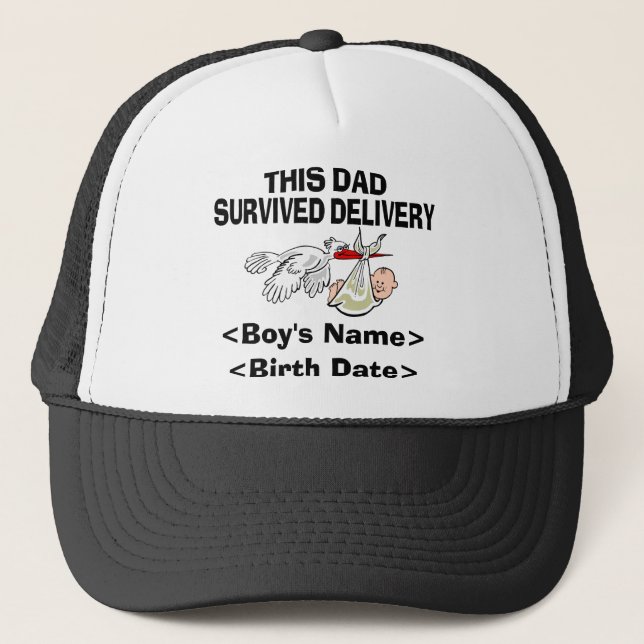 Personalized New Dad Boy Cap (Front)