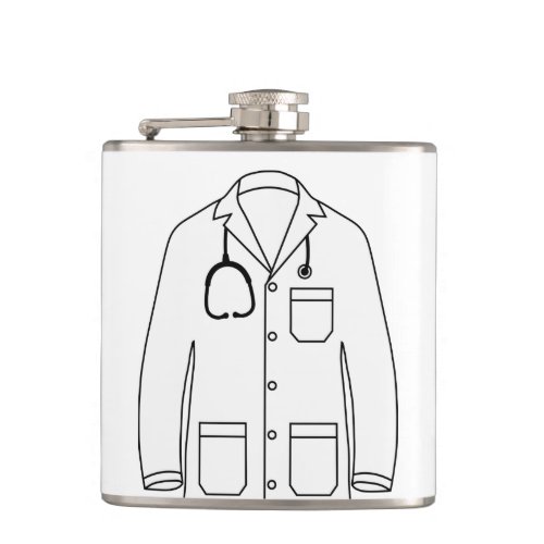 Personalized New Doctor White Coat Ceremony Flask