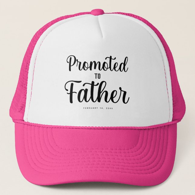 Personalized New Father Blue Trucker Hat (Front)
