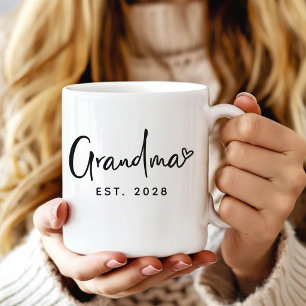 Personalized New Grandma Announcement Coffee Mug