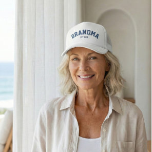 Personalized New Grandma Est Date Father's Day Trucker Hat