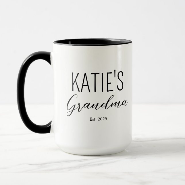 Personalized New Grandpa & Grandma Coffee Mug Gift (Left)