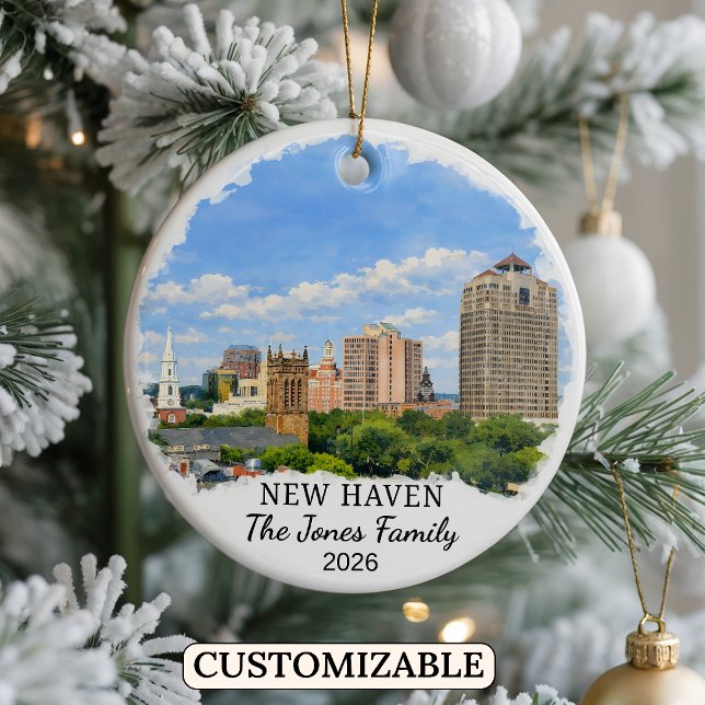 Personalized New Haven Ornament Custom Connecticut (Creator Uploaded)