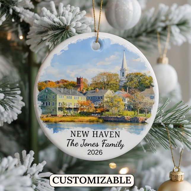 Personalized New Haven Ornament Custom Connecticut (Creator Uploaded)