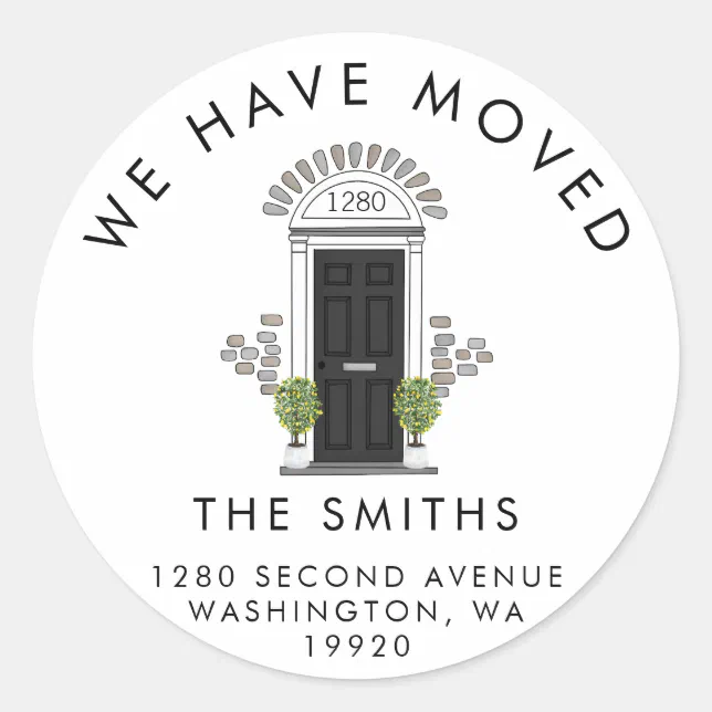 Personalized New Home Address Label Sticker Zazzle