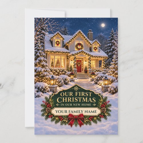 Personalized New Home Christmas Card