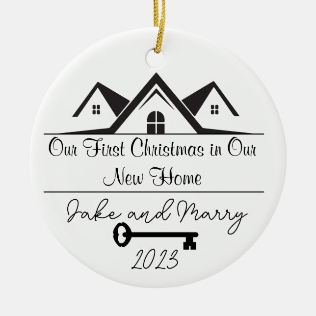 Personalized New Home Christmas Ornament  (Front)