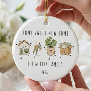 Personalized New Home Family Ornament