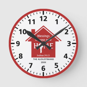 Personalized New Home Round Clock