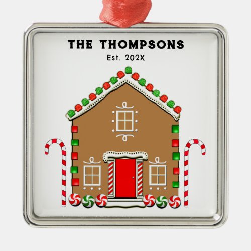 Personalized New House Christmas Metal Ornament