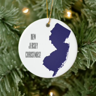 Personalized New Jersey Christmas Ornament