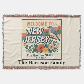 Personalized New Jersey Throw Blanket