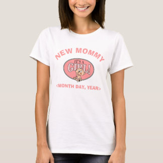 Personalized New Mommy Baby Girl T-Shirt