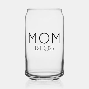 Personalized New Parents Gift - First-time Mom and Can Glass