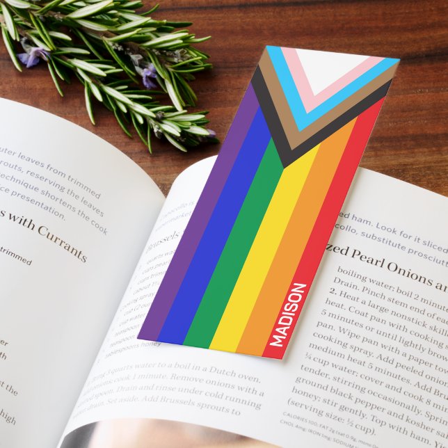 Personalized, New Pride Rainbow Flag Bookmarks (Book)