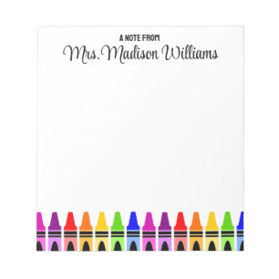 Personalized New Teacher Gift Back to School Grade Notepad