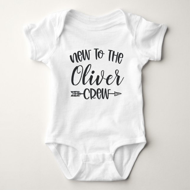 Personalized New to The Cousin Crew Baby Bodysuit (Front)