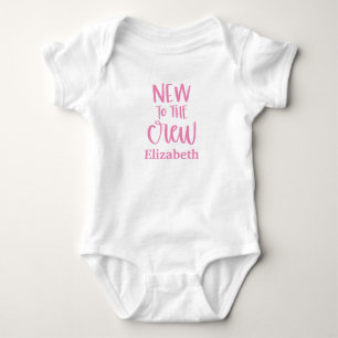 Personalized New To The Crew Baby Gift Baby Girl Bodysuit