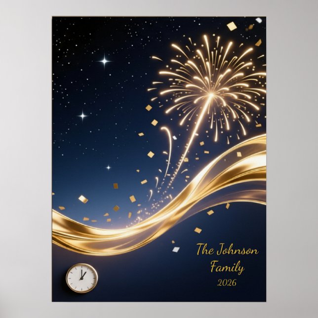 Personalized New Year 2026 Wall Art Poster (Front)