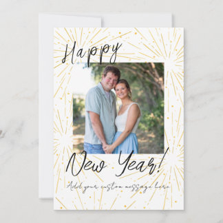 Personalized New Year Greeting Card - Fireworks