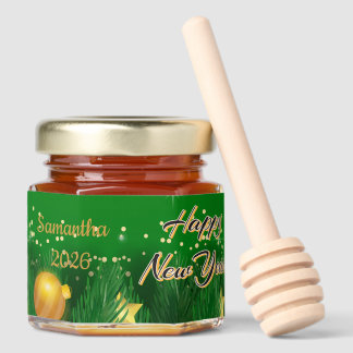 Personalized New Year Honey Favor Honey Jar Favors