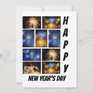 Personalized New Year's Day 9  Photo Collage  Invitation