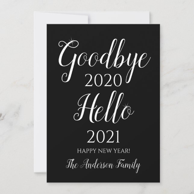 Personalized New Years Eve Holiday Card (Front)