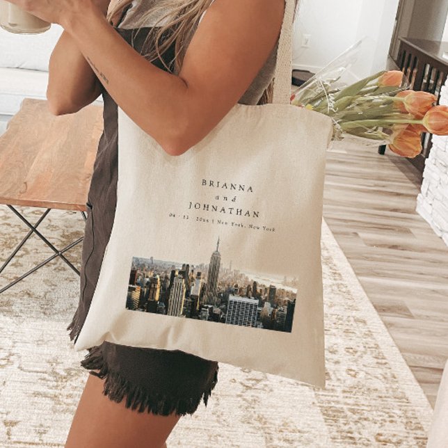 Personalized New York Wedding Tote Bag (Creator Uploaded)