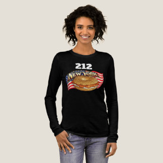 Personalized New York Women's Long Sleeve Dark Tri-Blend Shirt