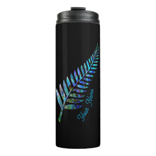 PERSONALIZED NEW ZEALAND FERN PAUA THERMAL TUMBLER