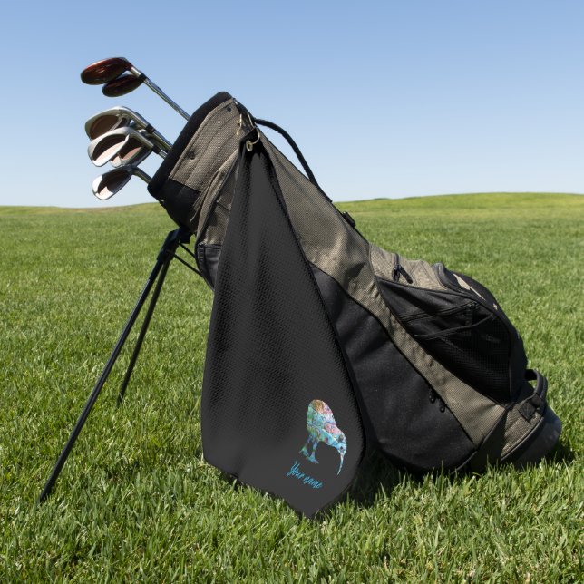 PERSONALIZED NEW ZEALAND KIWI GOLF TOWEL (Green)