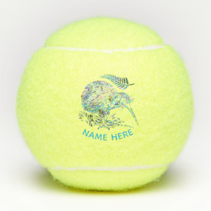 PERSONALIZED NEW ZEALAND KIWI PAUA TENNIS BALLS