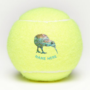 PERSONALIZED NEW ZEALAND KIWI PAUA TENNIS BALLS