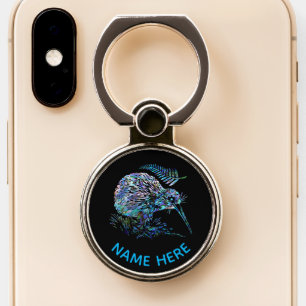 PERSONALIZED NEW ZEALAND KIWI PHONE RING STAND
