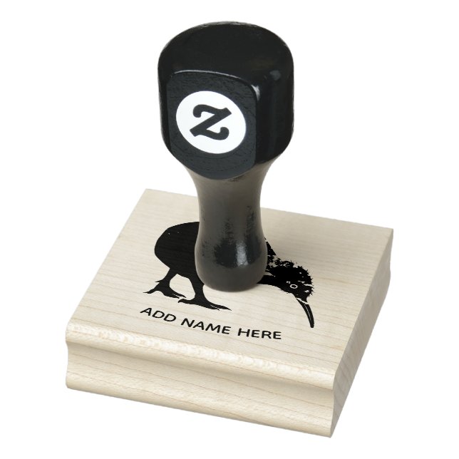PERSONALIZED NEW ZEALAND KIWI RUBBER STAMP (Stamp)