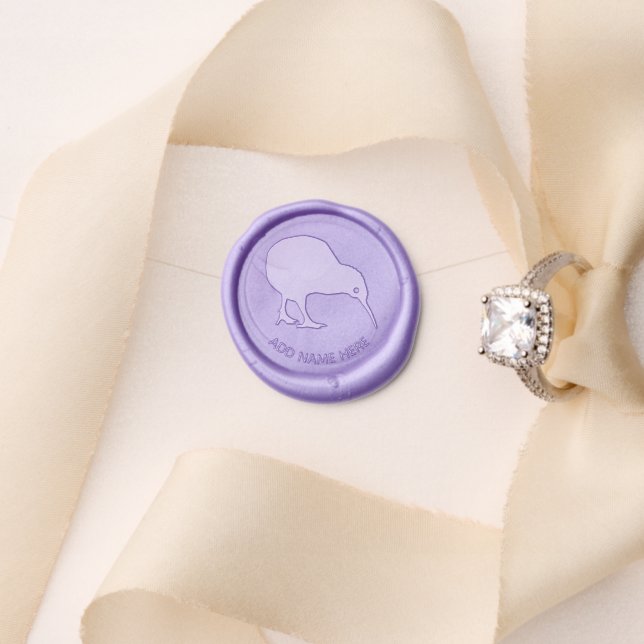 PERSONALIZED NEW ZEALAND KIWI WAX SEAL STAMP (Insitu (Wedding))