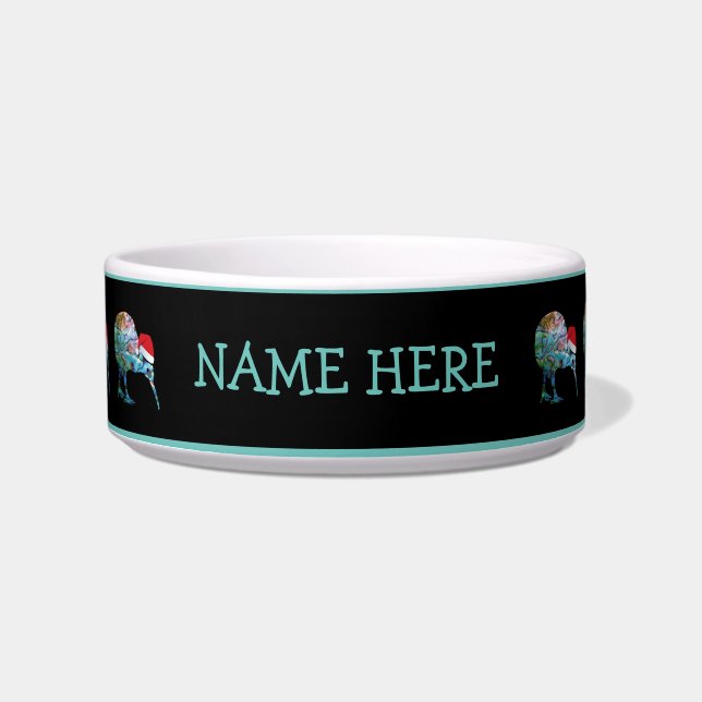 PERSONALIZED NEW ZEALAND XMAS KIWI PAUA BOWL (Front)