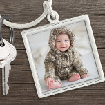 Personalized Newborn Baby Keepsake Photo Keychain<br><div class="desc">Create your own personalized keepsake with this custom one-sided photo keychain, featuring a sleek metal frame edge for a polished look. Add your favorite photo to make it uniquely yours—whether it’s a new baby picture, family, friends, pets, or a special memory. This keychain makes a thoughtful gift for parents, grandparents,...</div>