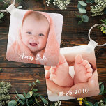Personalized Newborn Baby Photo Name & Birthday Keychain<br><div class="desc">Capture the joy of a newborn's arrival with our Personalized Double-Sided Photo Keychain. This simple yet modern accessory is a perfect keepsake for proud parents, grandparents, or anyone who cherishes the precious moments of a baby's early days. Double-Sided Design: Showcase two of your favorite photos. Whether it's a candid shot...</div>