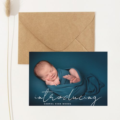 Personalized Newborn Photo Birth Announcement