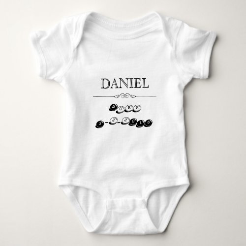 Personalized Newborn Shirt with Name and Birthdate