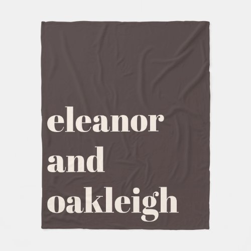 Personalized Newlywed Couple Name Warm Brown