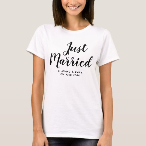 Personalized Newlywed Honeymoon Just Married T_Shirt