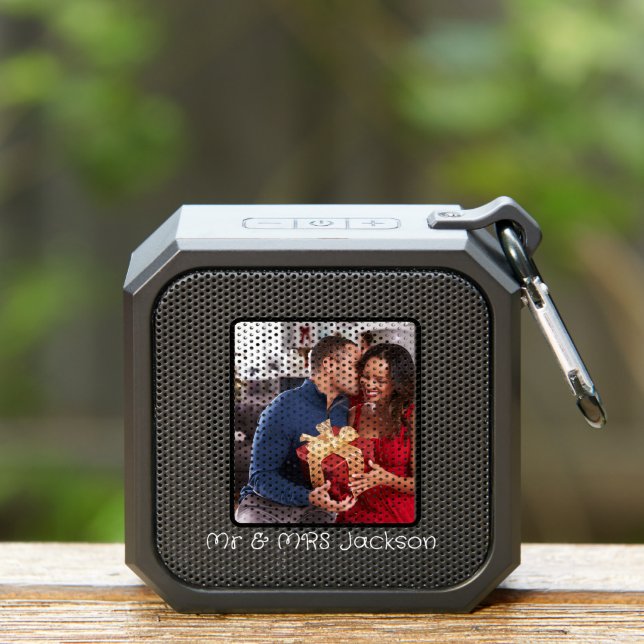 Personalized newlywed  photo Christmas Bluetooth Speaker (Insitu(Outdoor))