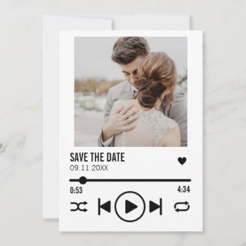 Personalized Newlywed Photo Save The Date Playlist Announcement by ThatIsMyName at Zazzle